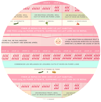 Diversification alimentaire, tableau des différents groupe d'aliment en  fonction de l'age de bébé - Cubes & Petits pois