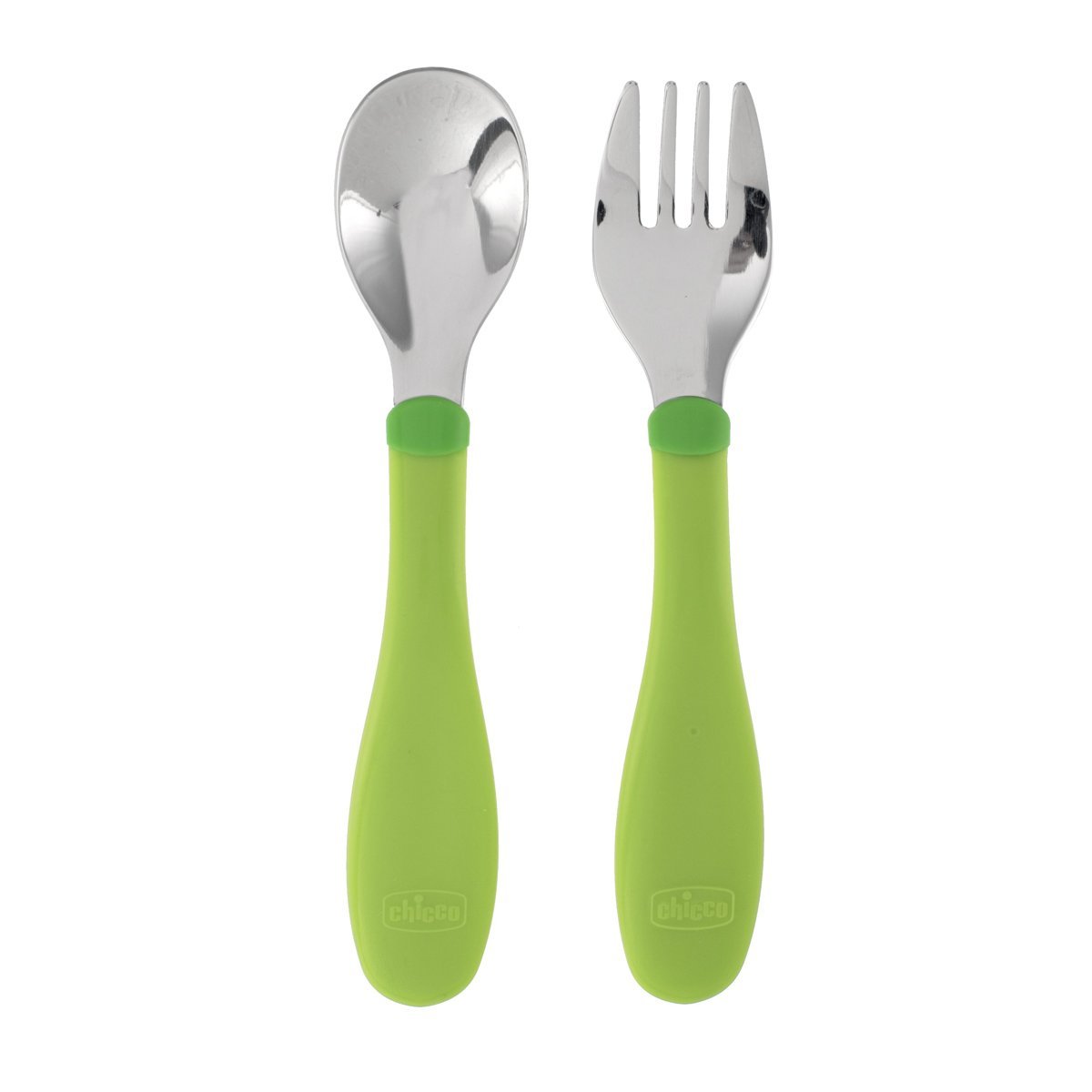 Chicco Couverts En Inox Vert Pomme Pour Bebe 18 Mois Cooking For My Baby