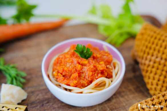 Recette de pâtes à la bolognaise pour bébé et toute la famille (dès 8 mois) 