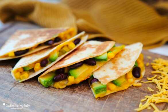 Recette de quesadillas pour bébé aux légumes et cheddar (Dès 10 mois)